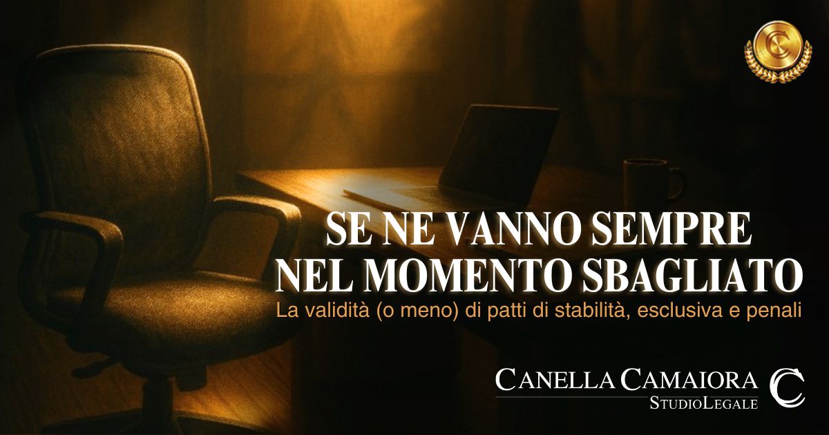 Se ne vanno sempre nel momento sbagliato